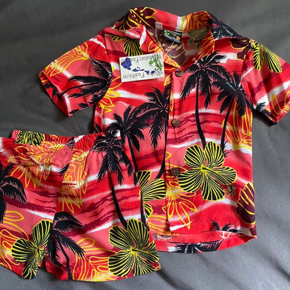 3/$20 Infant Hawaiian print outfit.